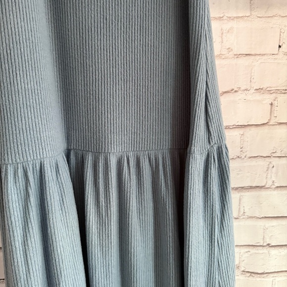 Universal Thread Light Blue Ribbed Drop Waist Dress - Picture 3 of 5